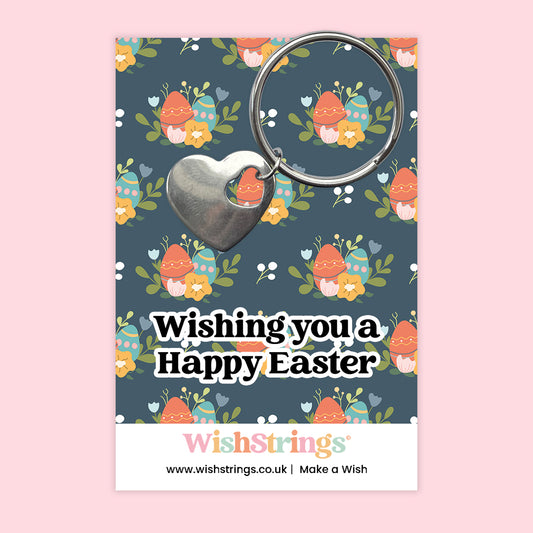 Wishing You a Happy Easter - Heart Keyring - J260