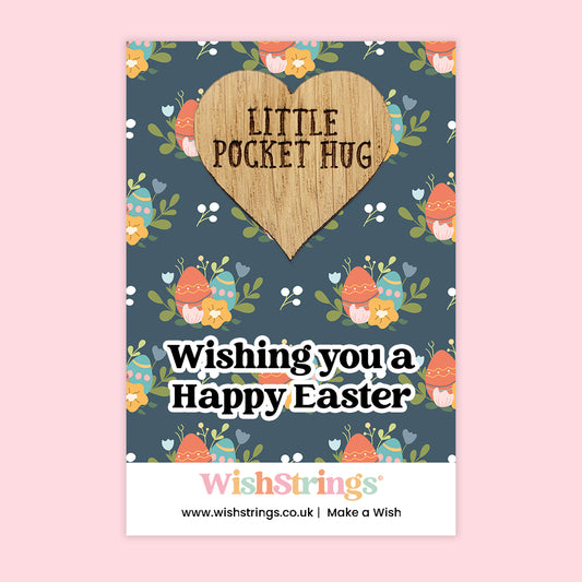 Wishing You a Happy Easter - Oak Pocket Hug Token | J260