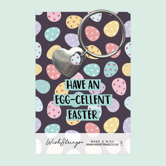 EGG-CELLENT EASTER - HEART KEYRING - J261