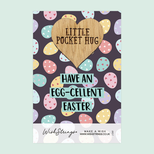 EGG-CELLENT EASTER - Oak Pocket Hug Token | J261