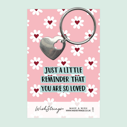 SO LOVED - Heart Keyring - J263