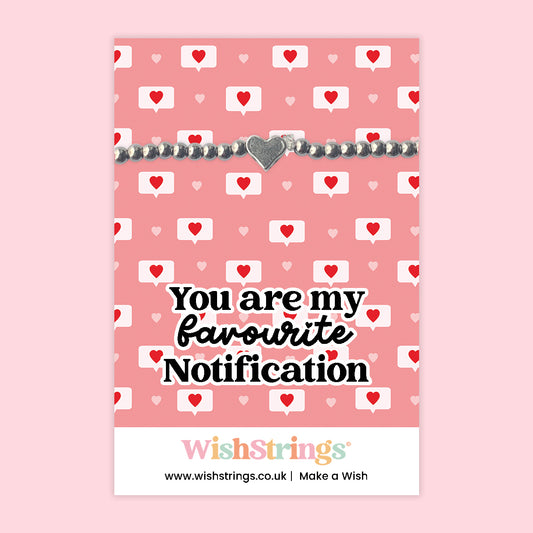 You Are My Favourite Notification - Heart Beaded Bracelet - J264