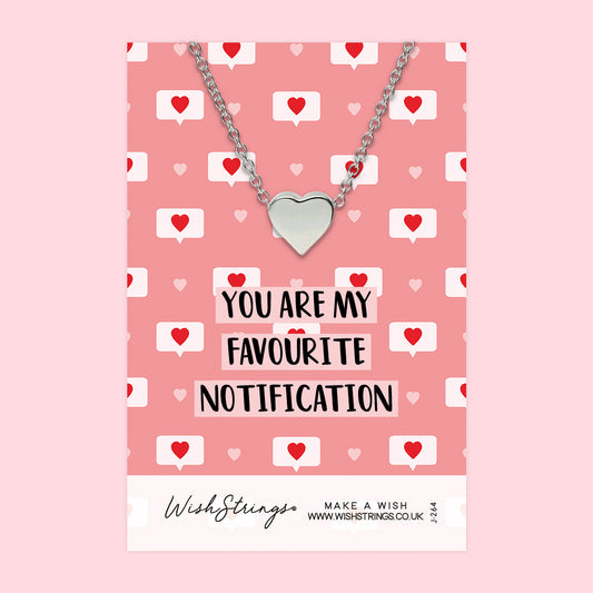 FAVOURITE NOTIFICATION - HEART NECKLACE - J264