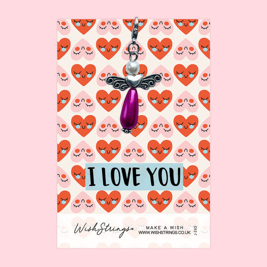 I LOVE YOU - Wish Angels, Clip on Keepsake | J265