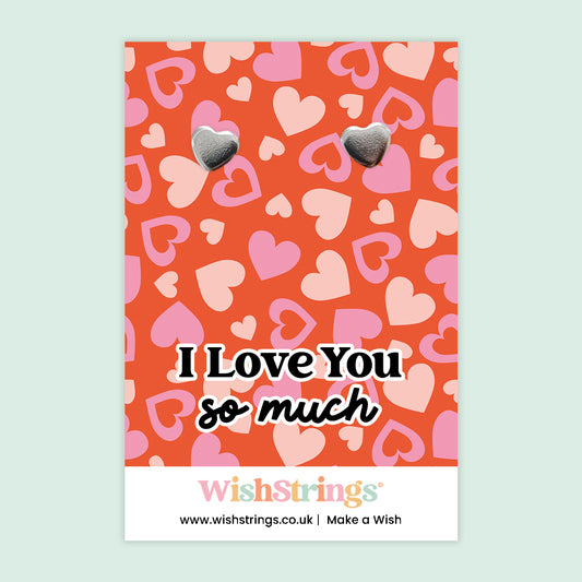 I Love You So Much - Heart Stud Earrings | J265