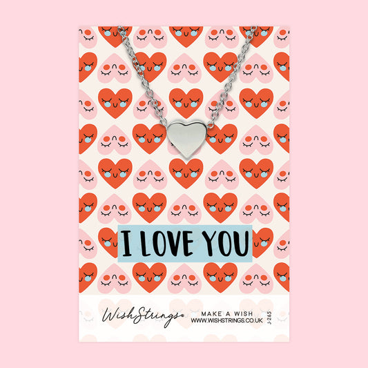 I LOVE YOU - Heart Necklace - J265
