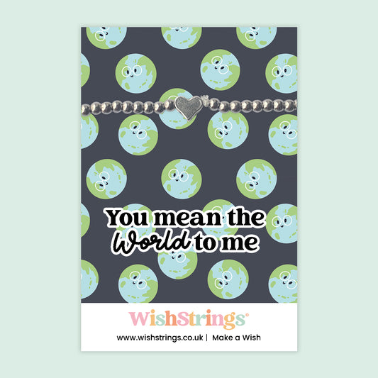 You Mean the World to Me - Heart Beaded Bracelet - J267