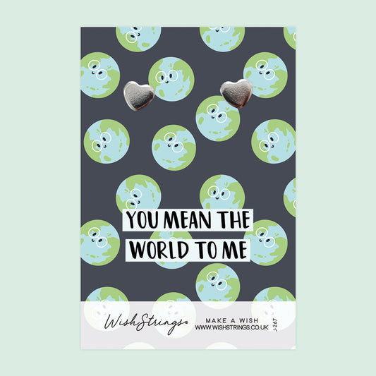 MEAN THE WORLD TO ME - Heart Stud Earrings | J267