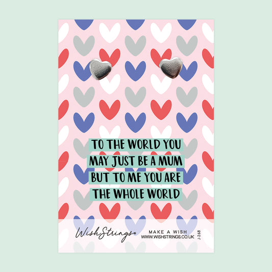 MUM WORLD - Heart Stud Earrings | J268