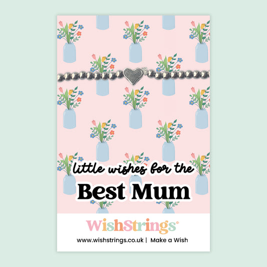 Little Wishes For The Best Mum - Heart Beaded Bracelet - J269