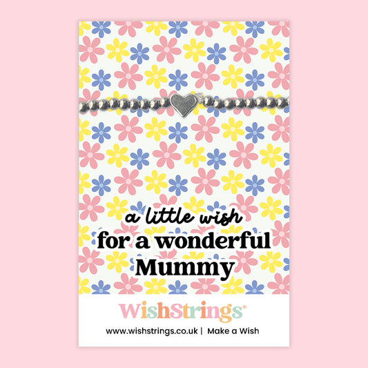A Little Wish for a Wonderful Mummy - Heart Beaded Bracelet - J270