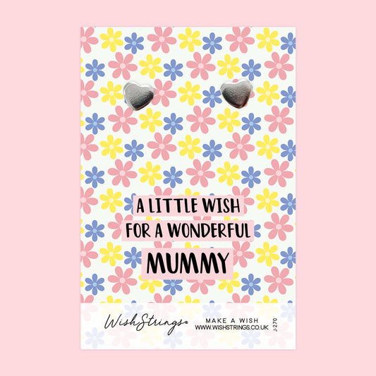 WONDERFUL MUMMY - Heart Stud Earrings | J270