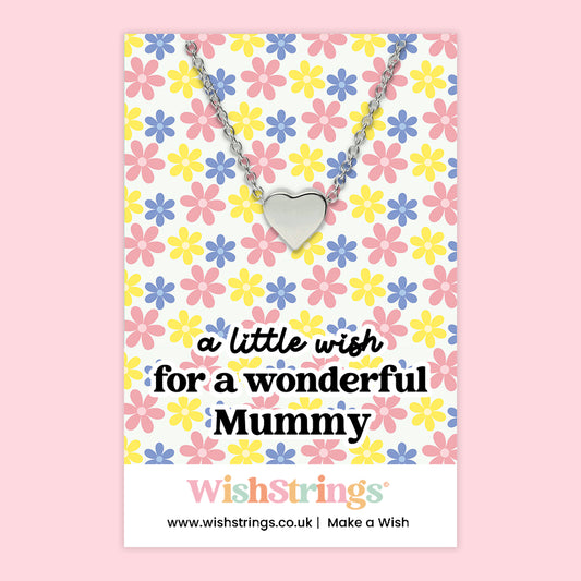 A Little Wish for a Wonderful Mummy - Heart Necklace - J270