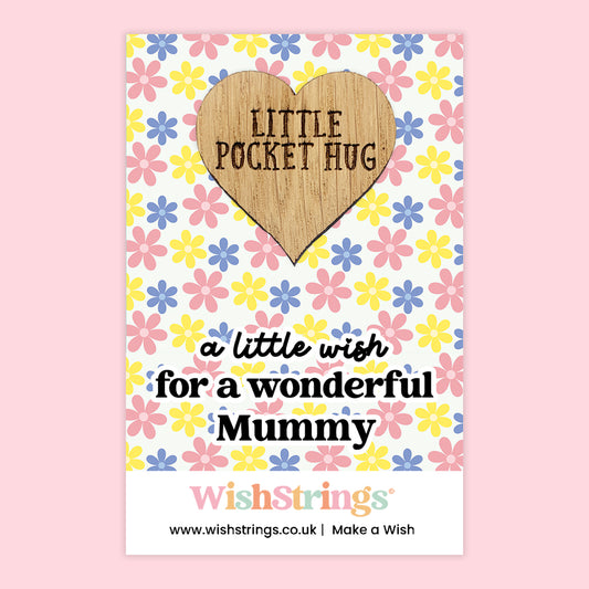 A Little Wish for a Wonderful Mummy - Oak Pocket Hug Token | J270