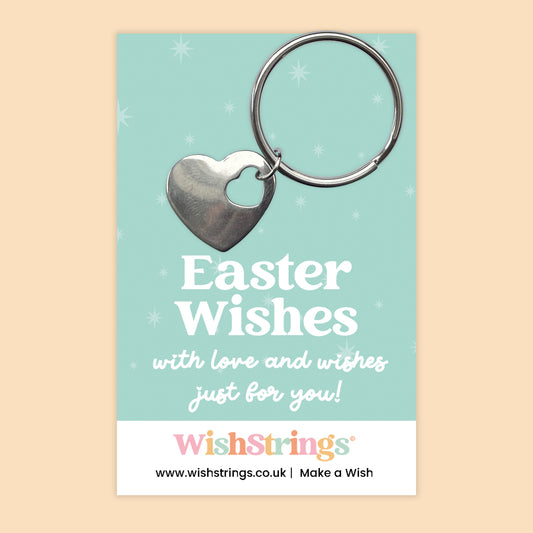 Easter Wishes - Heart Keyring - J271