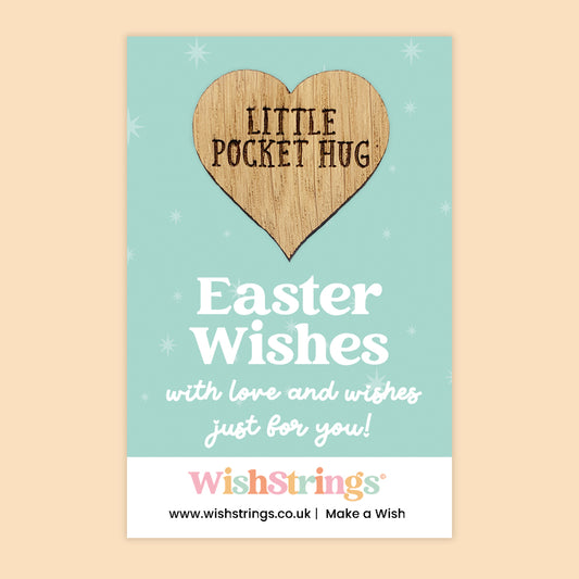 Easter Wishes - Oak Pocket Hug Token | J271