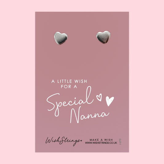 NANNA - Heart Stud Earrings | J273