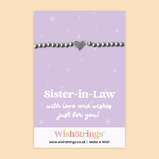 Sister-in-Law - Heart Beaded Bracelet - J274