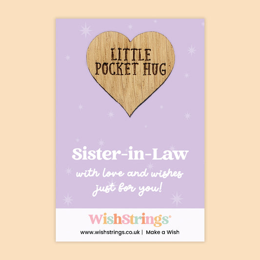 Sister-in-Law - Oak Pocket Hug Token | J274