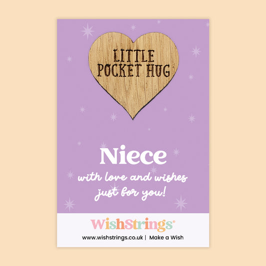Niece - Oak Pocket Hug Token | J275