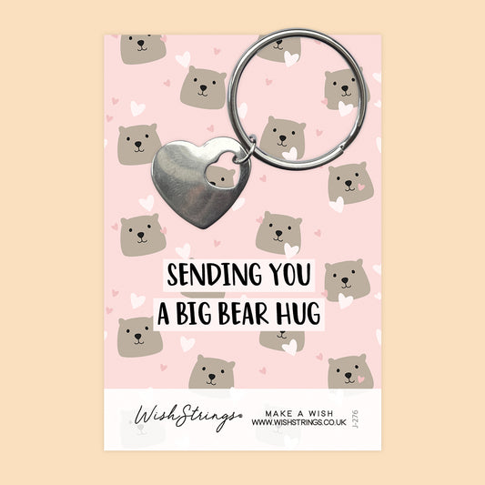 BIG BEAR HUG - HEART KEYRING - J276