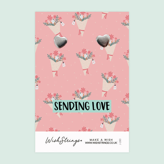 SENDING LOVE - Heart Stud Earrings | J280