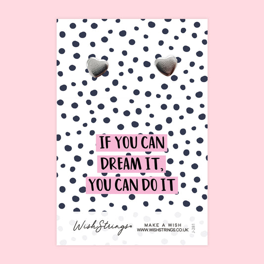 DREAM IT, DO IT - Heart Stud Earrings | J281