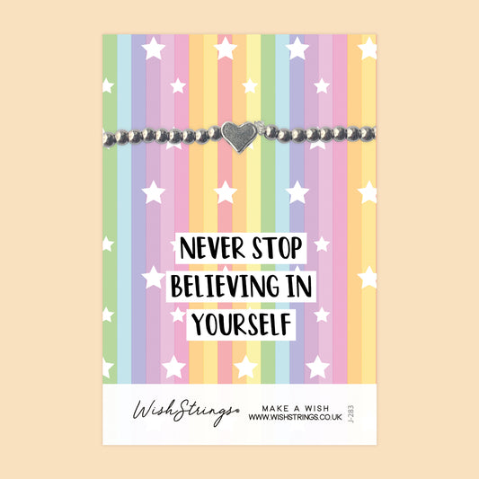 BELIEVE IN YOURSELF - HEART BRACELET - J283