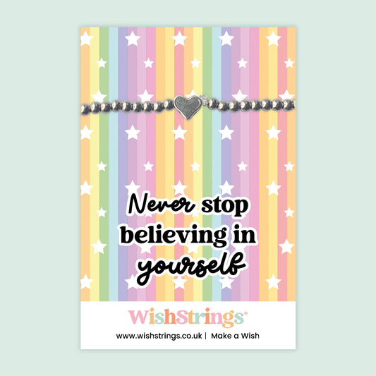 BELIEVE IN YOURSELF - Heart Beaded Bracelet - J283