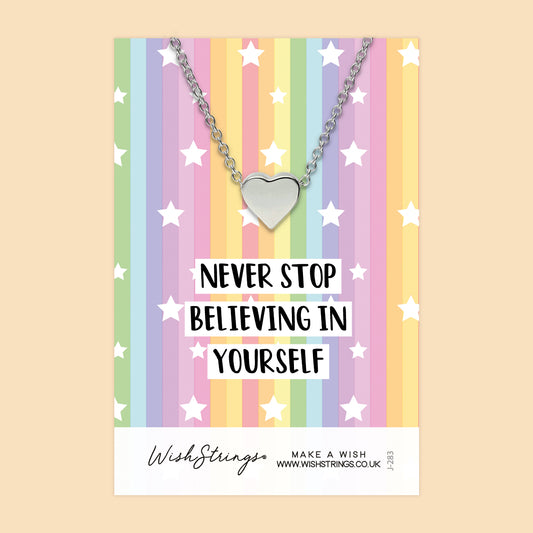 BELIEVING IN YOURSELF - HEART NECKLACE - J283