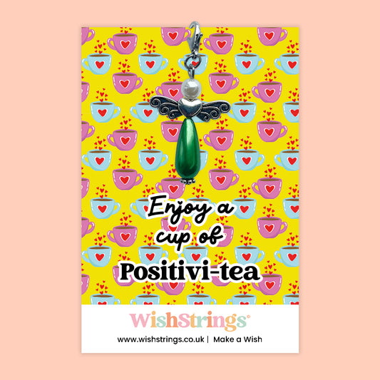 Enjoy a Cup of Positivi-tea - Wish Angels, Clip on Keepsake | J284
