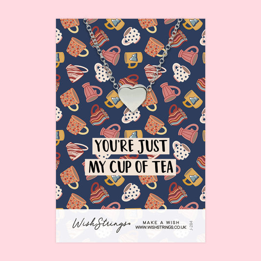 CUP OF TEA - HEART NECKLACE - J284