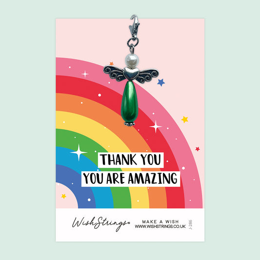 THANK YOU, RAINBOW - Wish Angels, Clip on Keepsake | J286