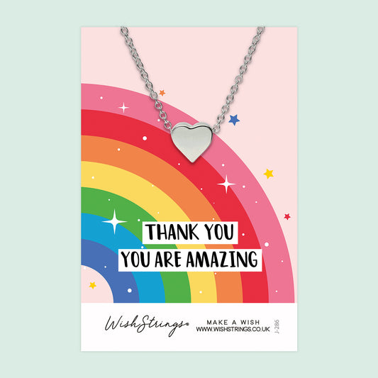 THANK YOU, RAINBOW - Heart Necklace - J286