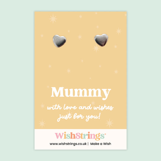 Mummy - Heart Stud Earrings | J287