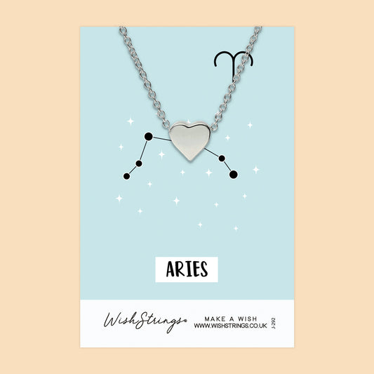 ARIES, Star Sign Horoscope - HEART NECKLACE - J292