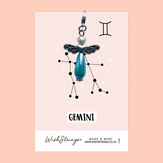 GEMINI, Star Sign Horoscope - Wish Angels, Clip on Keepsake | J294