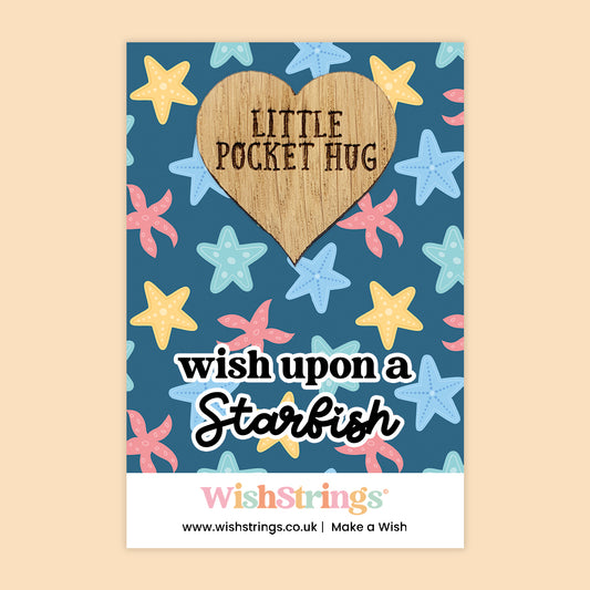 Wish Upon a Starfish - Oak Pocket Hug Token | J295