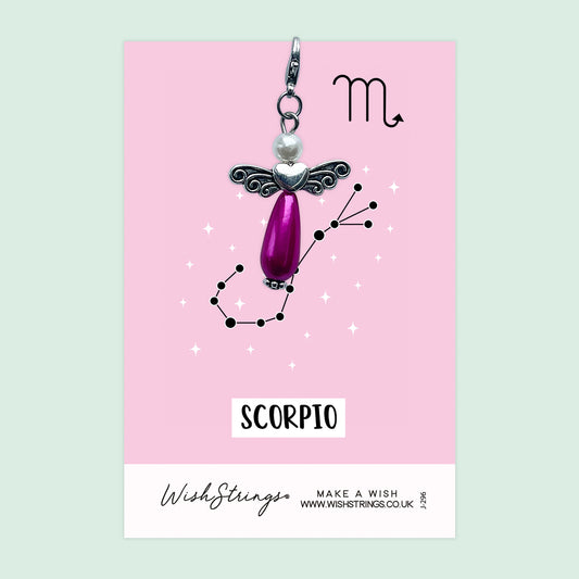 SCORPIO, Star Sign Horoscope - Wish Angels, Clip on Keepsake | J296