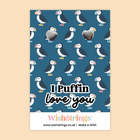 I Puffin Love You - Heart Stud Earrings | J298