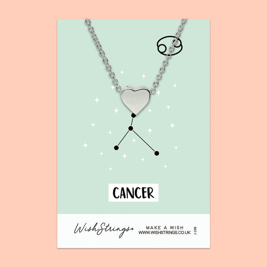 CANCER, Star Sign Horoscope - HEART NECKLACE - J298