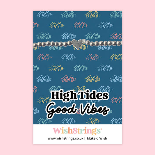 High Tides Good Vibes - Heart Beaded Bracelet - J299