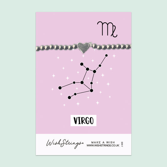 VIRGO, Star Sign Horoscope - Heart Beaded Bracelet - J300