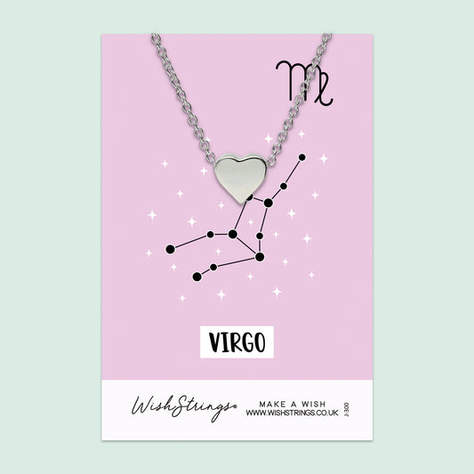 VIRGO, Star Sign Horoscope - Heart Necklace - J300