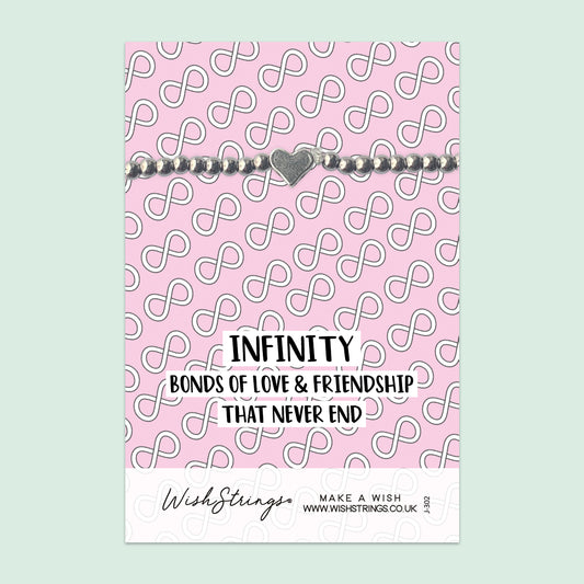Infinity Friendship - Heart Beaded Bracelet - J302