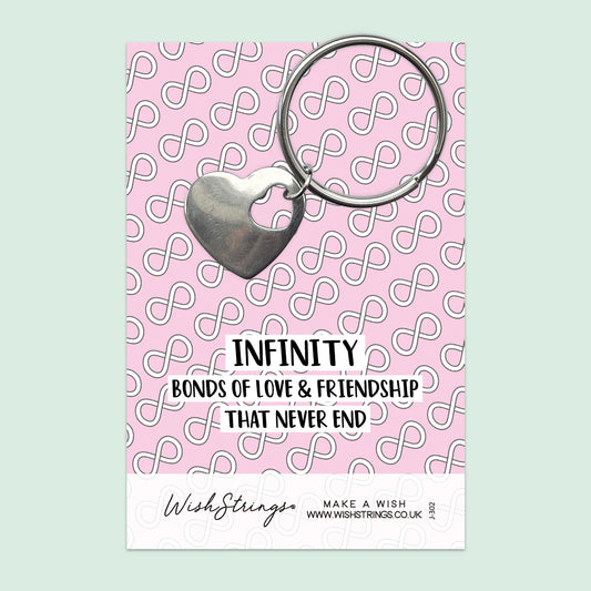 Infinity Friendship - Heart Keyring - J302