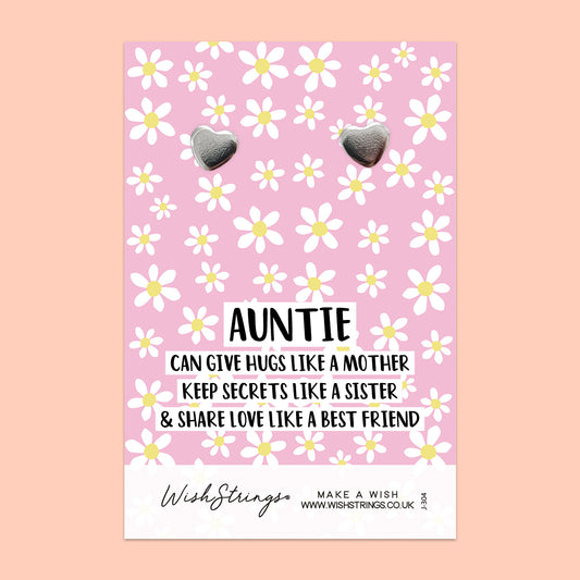 Auntie - Heart Stud Earrings | J304