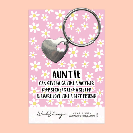 Auntie - HEART KEYRING - J304
