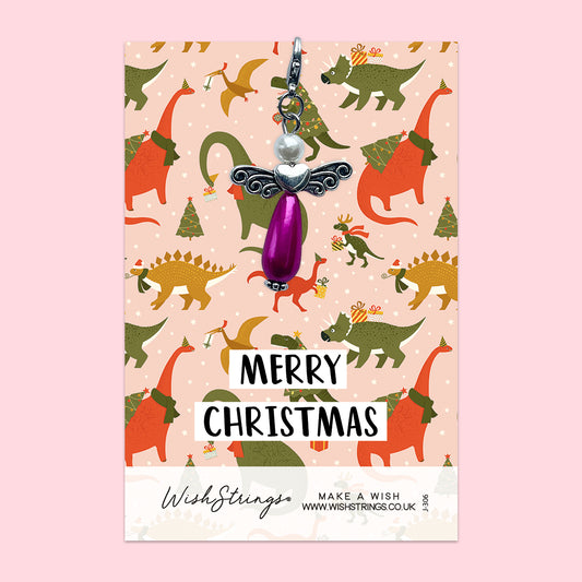 CHRISTMAS DINOSAUR - Wish Angel Clip (J306)