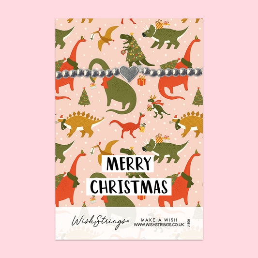 CHRISTMAS DINOSAURS - HEART BRACELET - J306